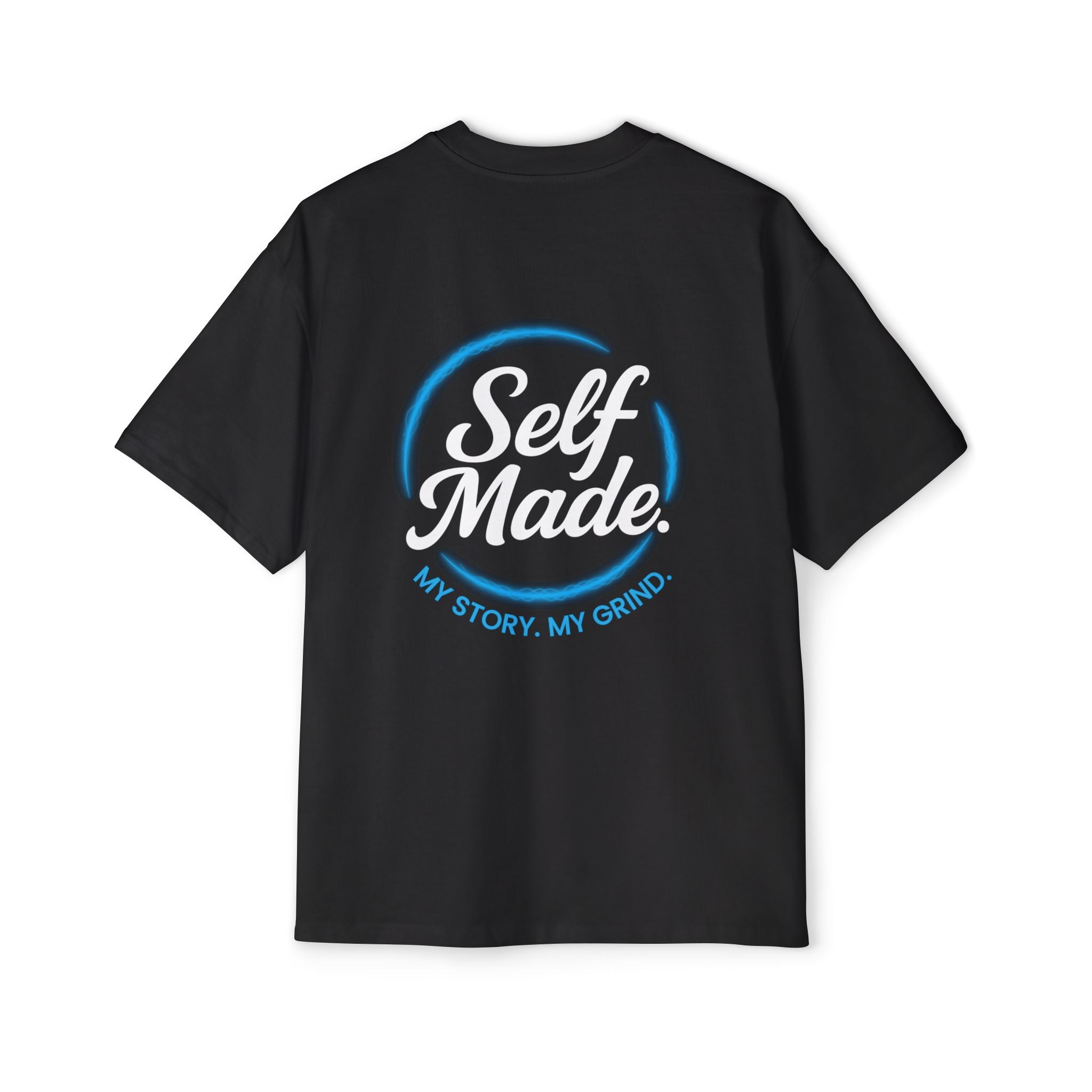 Self Made Tee — "My Story. My Grind." Oversized - Blue