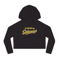 Boosted Honey Cropped Hoodie — Black & Gold